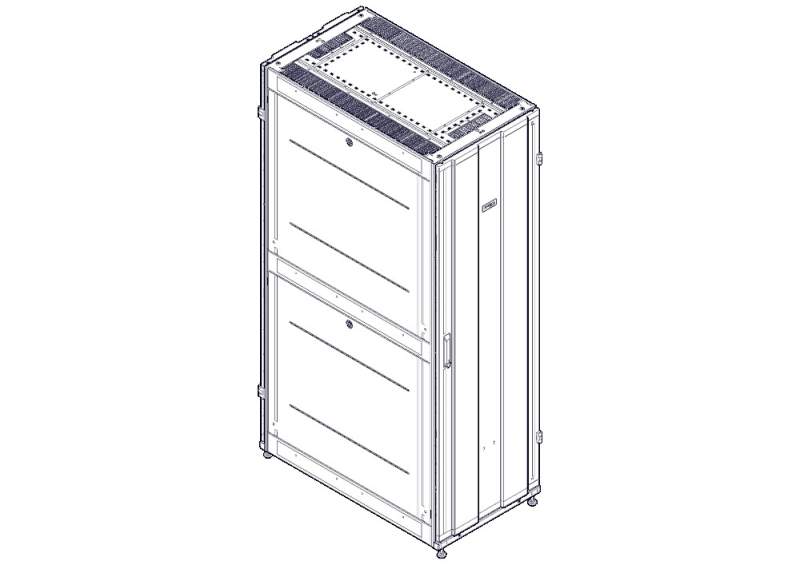 Шкаф Systeme Electric, серия Uniprom, 42U-600/1070, боковые панели 4шт, черный UR3100  фото | Capital Power - инженерные системы