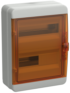 TEKFOR Корпус пластиковый КМПн-24 IP65 оранжевая прозрачная дверь IEK TF5-KP72-N-24-65-K03-K09  фото | Capital Power - инженерные системы