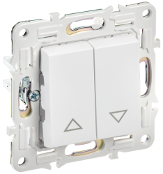 Выключатель жалюзи 10А SK-V12W арктический белый IEK серии SKANDY SK-V15-0-10-K01  фото | Capital Power - инженерные системы