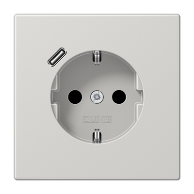 Розетка Jung LS серия светло-серый SCHUKO® с USB-интерфейсом с 1 USB-портом типа A LS1520-18CLG LS1520-18CLG  фото | Capital Power - инженерные системы