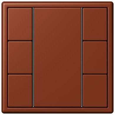 Кнопочный модуль КNX Jung Les Couleurs® Le Corbusier terre sienne brulee 59 F 50 с тремя парами кнопок LC503TSA4320D LC503TSA4320D  фото | Capital Power - инженерные системы