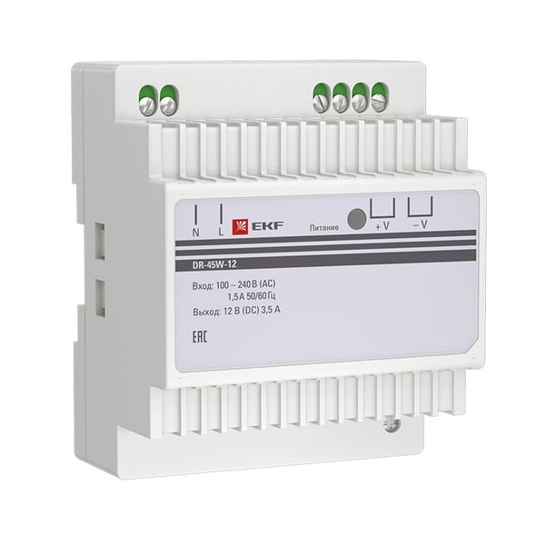 Блок питания 12В DR-45W-12 EKF PROxima dr-45w-12  фото | Capital Power - инженерные системы
