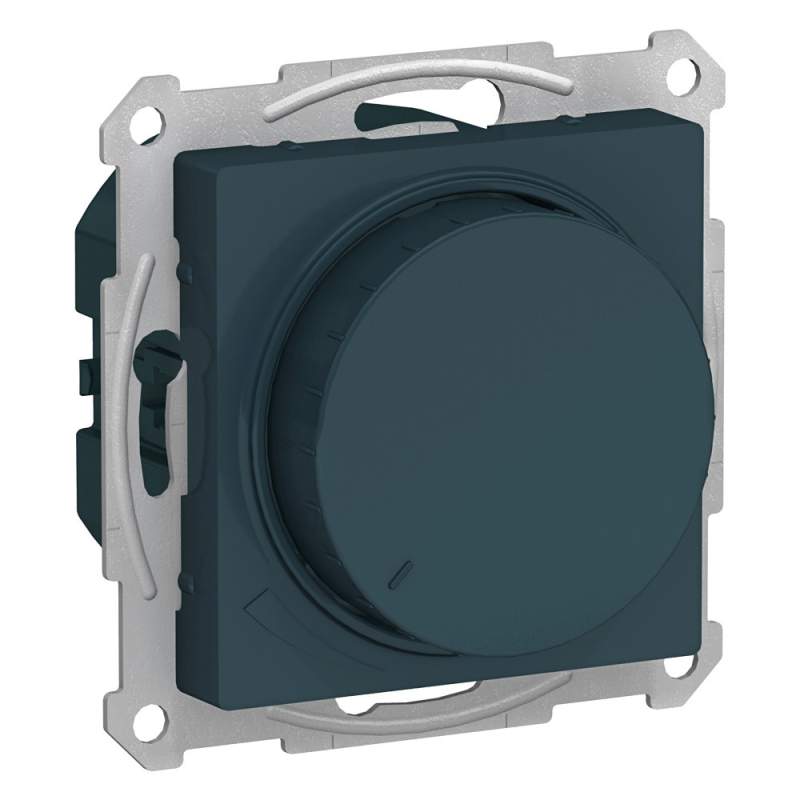 Диммер поворотный Systeme Electric серии AtlasDesign, Led, Rc, 400Вт, Мех., Изумруд ATN000823  фото | Capital Power - инженерные системы