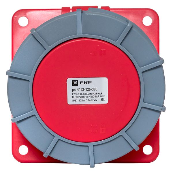 Розетка стационарная внутренняя угловая 4452 3Р+РЕ+N 125А 380В IP67 EKF PROxima PS-4452-125-380  фото | Capital Power - инженерные системы