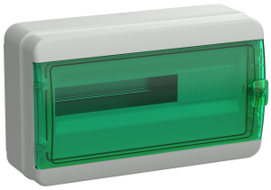 TEKFOR Корпус пластиковый КМПн-18 IP65 зеленая прозрачная дверь IEK TF5-KP72-N-18-65-K03-K06  фото | Capital Power - инженерные системы