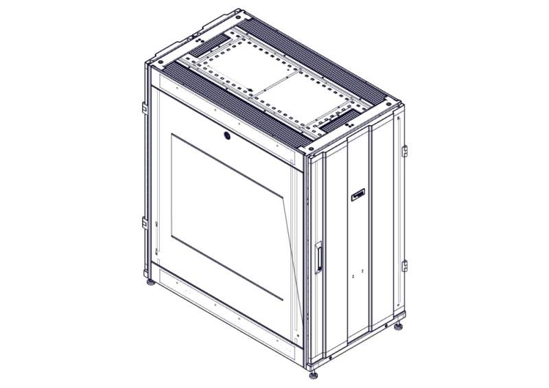 Шкаф Systeme Electric, серия Uniprom, 24U-600/1070, боковые панели 2шт, черный UR3104  фото | Capital Power - инженерные системы