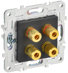 Аудиорозетка 4-местная SK-A01T титан IEK серии SKANDY SK-S40-K48  фото | Capital Power - инженерные системы