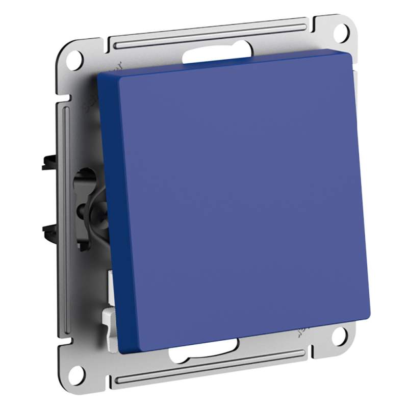 Выключатель кнопочный с самовозвратом Systeme Electric серии AtlasDesign, Сх.1, 10Ах, Механизм, Аквамарин ATN001115  фото | Capital Power - инженерные системы