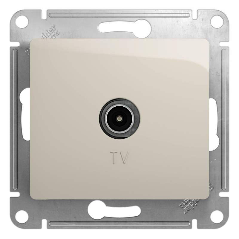 Розетка TV Systeme Electric серии Glossa оконечная 1DB, механизм, МОЛОЧНЫЙ GSL000991  фото | Capital Power - инженерные системы