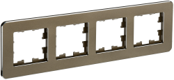 Рамка 4-местная РУ-4-1-Бр металл латунь RE IEK серии BRITE BR-M42-M-01-K49  фото | Capital Power - инженерные системы