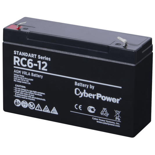 Аккумуляторная батарея CyberPower RC 6-12 RC 6-12  фото | Capital Power - инженерные системы