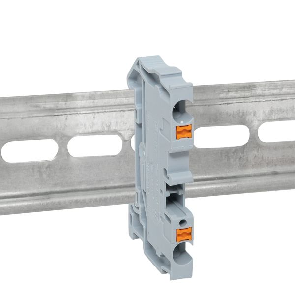 Клеммная колодка пружинная 4 Push-in серая PIT-4  фото | Capital Power - инженерные системы