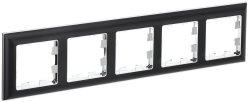 Рамка 5-местная РУ-5-Бр хром/черный IEK серии BRITE BR-M52-12-2-K23  фото | Capital Power - инженерные системы
