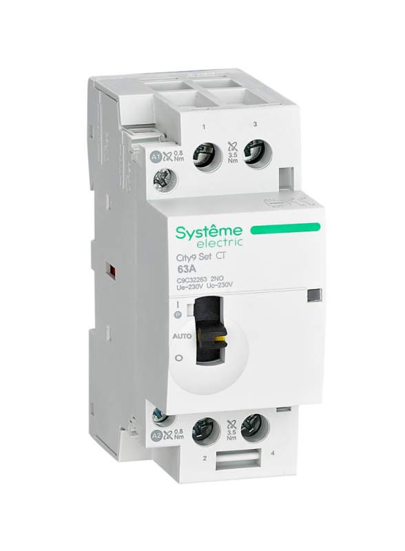 City9 Set Контактор 2P 2НО 63A AC 230В-230В C9C32263  фото | Capital Power - инженерные системы