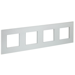 Рамка 4-местная SK-F34S металл серебряный IEK серии SKANDY SK-M42-M-K23  фото | Capital Power - инженерные системы
