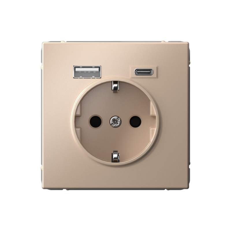 Розетка USB Systeme Electric серии ArtGallery комбо: 16А с 2 USB A+C, 5В/2,4А/3,0А, 2х5В/1,5А, механизм, ПЕСОЧНЫЙ GAL001232  фото | Capital Power - инженерные системы