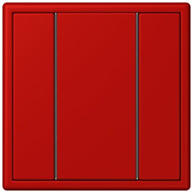 Кнопочный модуль КNX Jung Les Couleurs® Le Corbusier rouge vermillon 31 F 50 с одной парой кнопок LC501TSA32090 LC501TSA32090  фото | Capital Power - инженерные системы