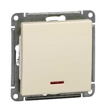Выключатель Systeme Electric серии W59 с подсв. 10АХ, механизм, СЛОНОВАЯ КОСТЬ VS110-153-2-86  фото | Capital Power - инженерные системы