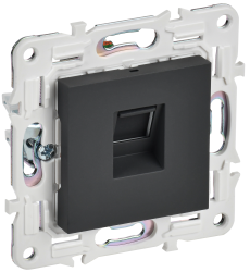 Розетка компьютерная RJ45 кат.5E SK-K01G графит IEK серии SKANDY SK-K10-1-K53  фото | Capital Power - инженерные системы