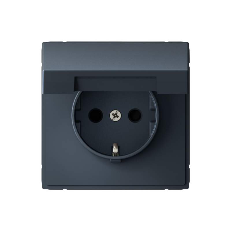 Розетка Systeme Electric серии ArtGallery с заземл. со шторк. с крышкой, 16А, IP20, механизм, ГРИФЕЛЬ GAL000746  фото | Capital Power - инженерные системы