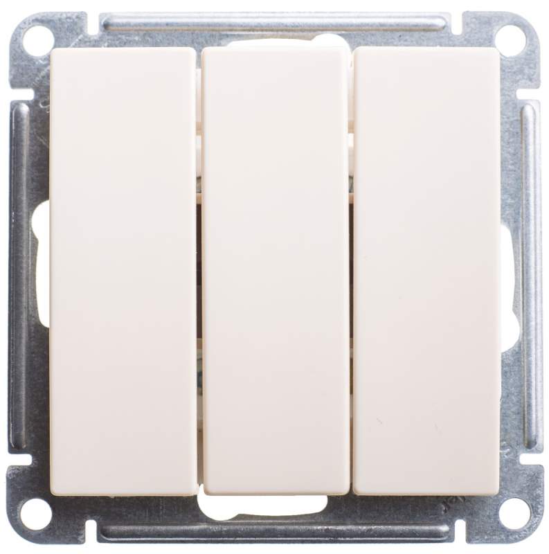 Выключатель 3-клавишный Systeme Electric серии W59, 10АХ, механизм, СЛОНОВАЯ КОСТЬ VS0510-351-2-86  фото | Capital Power - инженерные системы