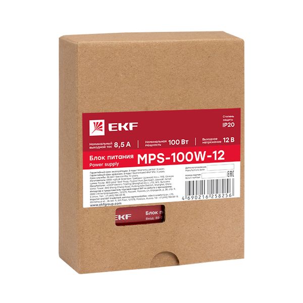 Блок питания 12В MPS-100W-12 EKF Proxima mps-100w-12  фото | Capital Power - инженерные системы