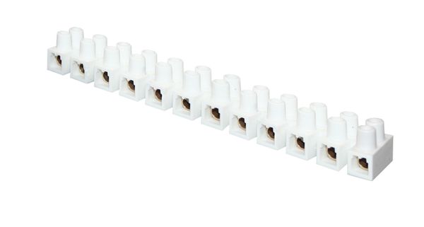 Колодка клеммная полистрол белая 1,5-6(10) мм2 16А 12 секций EKF PLC-KK-12-16-PS-W  фото | Capital Power - инженерные системы