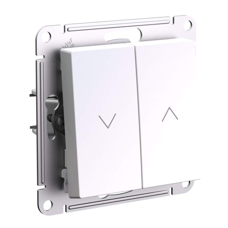 Выключатель для жалюзи 2-клавишный Systeme Electric серии AtlasDesign, 2Х Сх.4, 10А, Мех., Жемчуг ATN000419  фото | Capital Power - инженерные системы