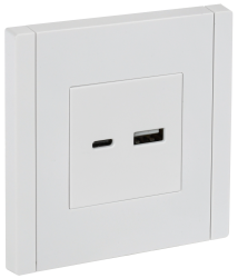Розетка USB A+C 18Вт FP251 белый IEK серии FORTE&PIANO FP-U22-018-K01  фото | Capital Power - инженерные системы