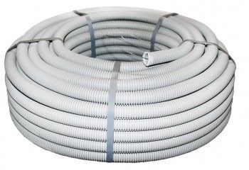 Труба гофр, ПВХ тяжелая с протяжкой d16 мм (100 м) серая EKF-Plast TG-Z-16-T  фото | Capital Power - инженерные системы