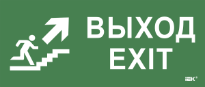 Этикетка самоклеящаяся 330х140мм "Выход/лестница вверх/фигура" IEK LPC10-1-33-14-VLVVF  фото | Capital Power - инженерные системы