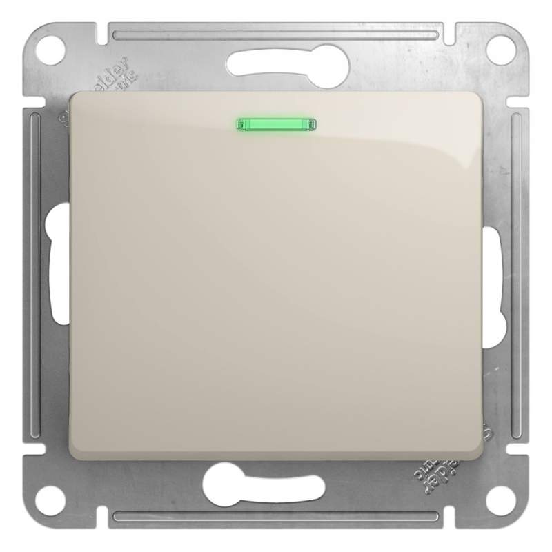 Выключатель с подсветкой Systeme Electric серии Glossa,сх.1а,10AX, механизм, МОЛОЧНЫЙ GSL000913  фото | Capital Power - инженерные системы