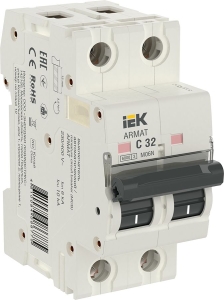 ARMAT Автоматический выключатель M06N 2P C 32А IEK AR-M06N-2-C032  фото | Capital Power - инженерные системы