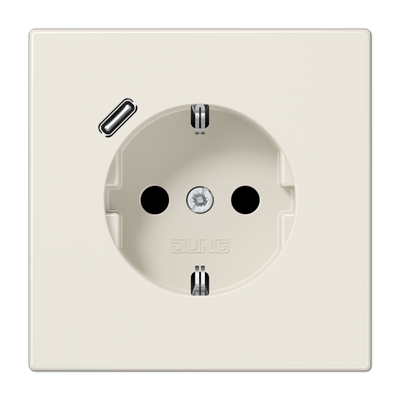 Розетка Jung LS серия Слоновая кость SCHUKO® с USB-интерфейсом с 1 USB-портом типа A LS1520-18C LS1520-18C  фото | Capital Power - инженерные системы