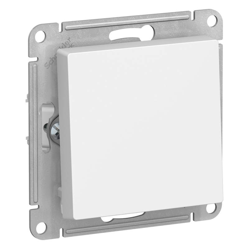 Выключатель кнопочный с самовозвратом Systeme Electric серии AtlasDesign, Сх.1, 10Ах, Механизм, Белый ATN000115  фото | Capital Power - инженерные системы