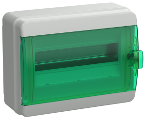 TEKFOR Корпус пластиковый КМПн-12 IP65 зеленая прозрачная дверь IEK TF5-KP72-N-12-65-K03-K06  фото | Capital Power - инженерные системы