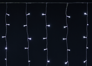 LIGHTING Гирлянда бахрома 4,5х0,7м 200 светодиодов белый свет IP44 прозрачный шнур 3м 230В транзит IEK LGDU301-2-200-L3-T-S-44  фото | Capital Power - инженерные системы