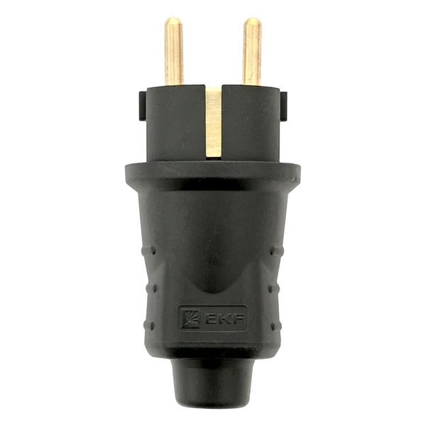 Вилка прямая каучуковая 230В, 2P+PE, 16A, IP44 EKF Марс RPS-011-16-230-44  фото | Capital Power - инженерные системы
