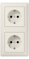 Розетка Jung AS 500 слоновая кость 2-ая SCHUKO с рамкой, с полной платой AS5022U AS5022U  фото | Capital Power - инженерные системы