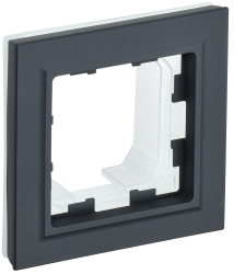 Рамка 1-местная IP44 РУ-1-БрГ-44 графит IEK серии BRITE BR-M12-44-K53  фото | Capital Power - инженерные системы