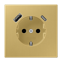 Розетка Jung LS серия классик латунь SCHUKO® с USB-интерфейсом с 1 гнездо USB типа A и 1 гнездо USB типа C LS серия классик латунь ME1520-15CAC-L ME1520-15CAC-L  фото | Capital Power - инженерные системы