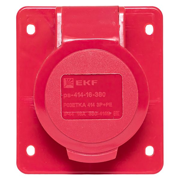 Розетка стационарная внутренняя 414 3Р+РЕ 16А 380В IP44 EKF PS-414-16-380  фото | Capital Power - инженерные системы