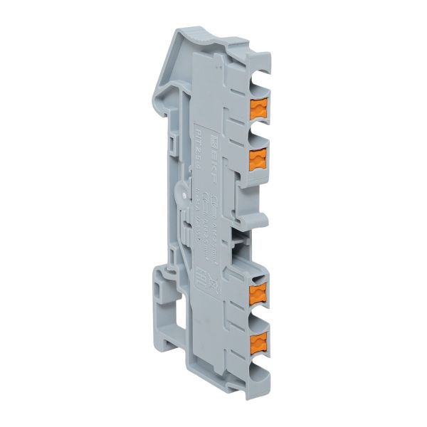 Клеммная колодка пружинная 2,5 Push-in 4 вывода серая PIT-2,5-4  фото | Capital Power - инженерные системы