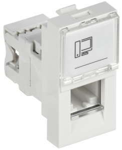 РКИ-10-00-П Розетка компьютерная RJ-45 UTP кат.5e (на 1 модуль) ПРАЙМЕР белая IEK CKK-40D-RI1-K01  фото | Capital Power - инженерные системы