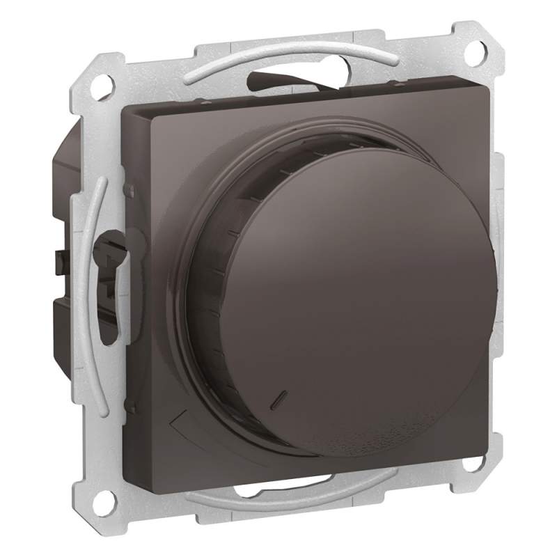 Диммер поворотный Systeme Electric серии AtlasDesign, Led, Rc, 400Вт, Мех., Мокко ATN000623  фото | Capital Power - инженерные системы