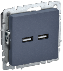 Розетка USB A+A 5В 3,1А РЮ10-1-БрМ маренго IEK серии BRITE BR-U21-D31-K35  фото | Capital Power - инженерные системы