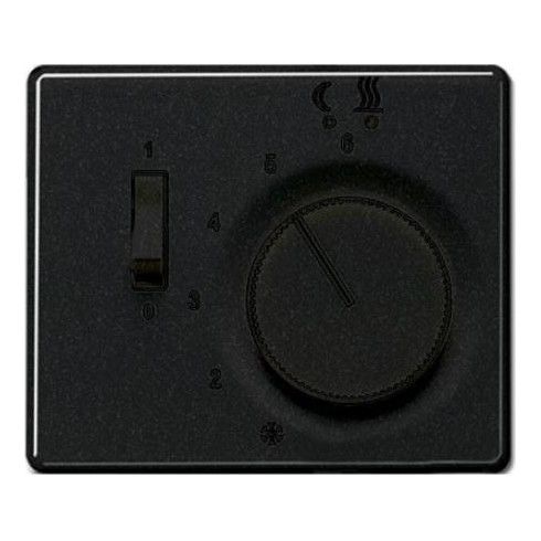 Накладка Jung SL 500 Черный регулятора теплого пола(мех.FTR231U) SLFTR231PLSW SLFTR231PLSW  фото | Capital Power - инженерные системы