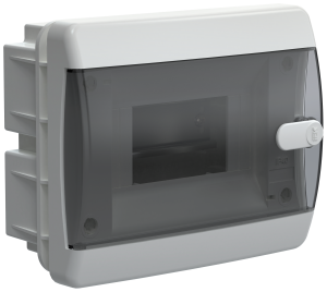 UNION Compact Корпус пластиковый ЩРВ-П-6 IP41 черная прозрачная дверь IEK UIC-KP12-V-06-41-K01  фото | Capital Power - инженерные системы