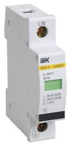 KARAT Ограничитель импульсного перенапряжения ОПС1-C 1P In=20кА Un=400В Im=40кА IEK MOP20-1-C  фото | Capital Power - инженерные системы