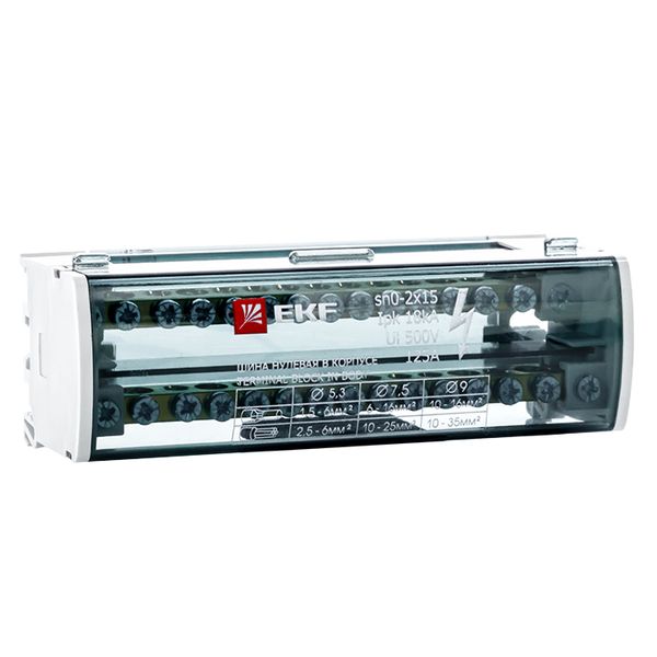 Шина нулевая в корпусе (2х15) EKF PROxima SN0-2X15  фото | Capital Power - инженерные системы